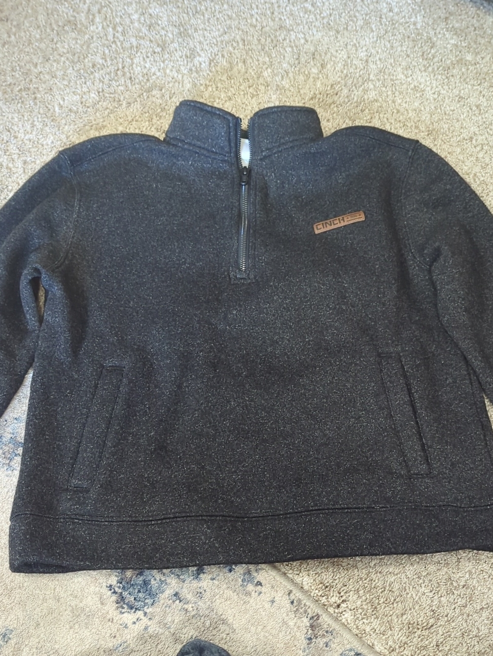 Cinch Kids' Charcoal Quarter-Zip Pullover - Dark Gray
